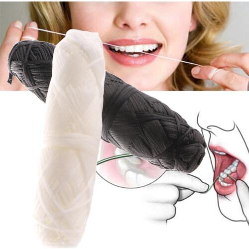 30m Eco-Friendly Dental Flosser Oral Hygiene Teeth Cleaning Wax Mint Flavored Bamboo Dental Floss Spool Toothpick Teeth Flosser