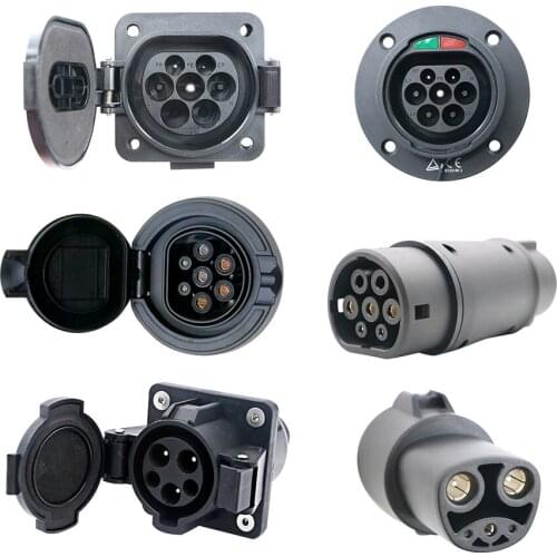 Ev Charger Sae J1772 Type 1 Iec 62196 Type 2 Ev Charging Socket Inlet Car Charger Socket