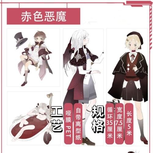 Fairy Red Evil Girls Special Oil PET Washi Tapes Junk Journal Masking Tape Adhesive Tape DIY Scrapbooking Washi Stickers