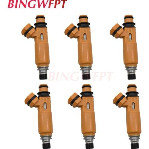 6PCS 195500-3300 Fuel Injector Nozzle For Mitsubishi Montero Sport 99-04 Montero 98-00 3.5L V6 1955003300 195500 3300