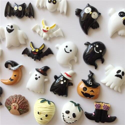 Kawaii Halloween Fridge Magnet Mini Cute Pumpkin Funny Skulls Bats Party Gifts Fridge Magnetic Stickers Imanes Para Refrigerador