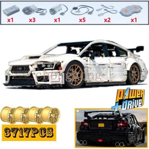 2021 NEW Small particle technology building block remote control STI sports car assembly toy model boys birthday gift moc-79953