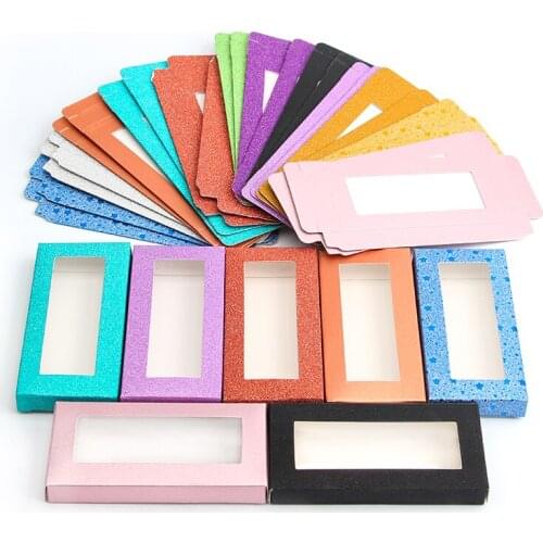 Wholesale Eyelash Boxes With Trays 10/20/30/50/100Sets Colorful Empty Lash Box Packaging Custom Logo Empty Cardboard Boxes