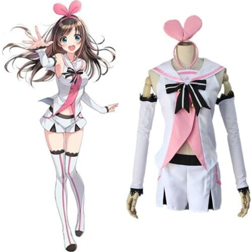 Anime Kizuna AI Cosplay Costume Popular Virtual Youtuber Cosplay Costume for Women Kizuna AI Outfit Stocking