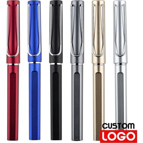 Lacquer Light Colorful U Metal Pen Clip Customized LOGO Engraving Advertising Pen Office School Stationery Supplies Wholesale