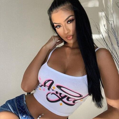 Summer Sexy Angel Letter Print Sleeveless Seamless Bustier Unpadded Bandeau Bra Vest Crop Top White Women Camis Tanks Tops