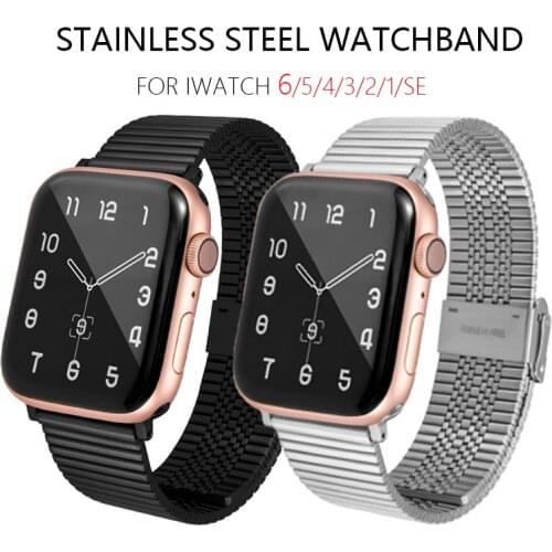 Metal Stainless Steel Strap For Apple Watch Band 6 SE 5 4 40mm 44mm 38mm 42mm Bracelet Correa Sport Band for iWatch series 3 2 1