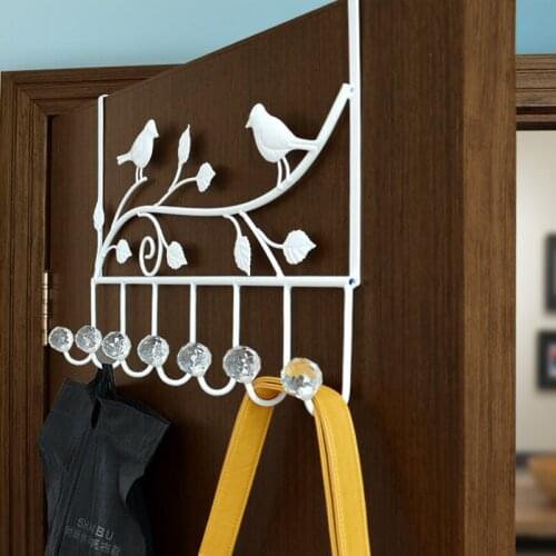 Multifunctional iron door hook nail free clothes clothes hook back door decorative hanger hanger
