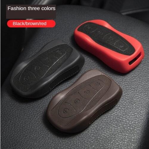 Fashion Men Keychain Key Case for Geely New Emgrand GS X6 SUV EC7 Car Leather TPU Key Bag Buckle Car Keychain