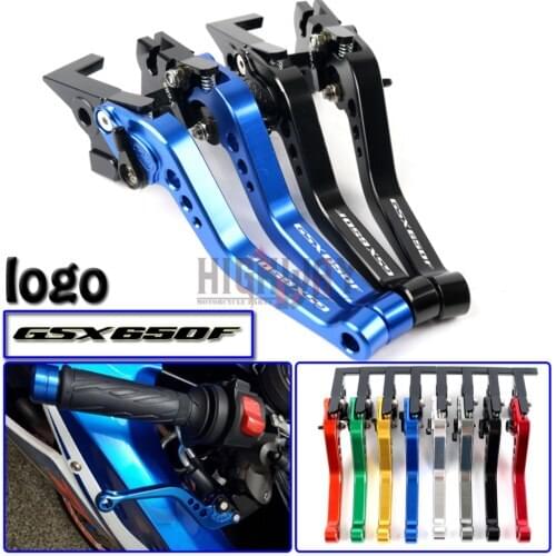 Motorcycle CNC Aluminum Brake Clutch Levers Adjustable Short Lever for Suzuki GSX650F GSX 650 F 2008-2015 GSX1400 2001-2007