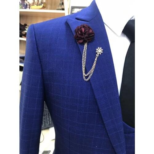 2019 New Men Suit Wedding Suits Slim Fit 3 Pieces Tuxedo Groom Groomsman best man Business Dress suit party gown