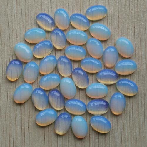 Wholesale 50pcs/lot 2017 Fashion good quality opal stone Oval CAB CABOCHON beads 10x14mm for jewelry making free shipping