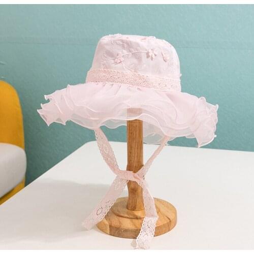 Baby Hats Girls Flower Bucket Hat for Children Caps Baby Girl Panama Hat Children Child Cap Kids Fisherman Outdoor Sunhats