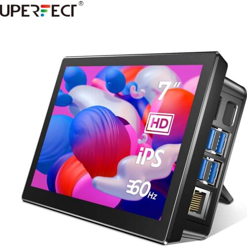 UPERFECT Portable Raspberry Pi 7Inch TouchScreen Monitor with Case 10 Point Touch Screen LCD Display Screen
