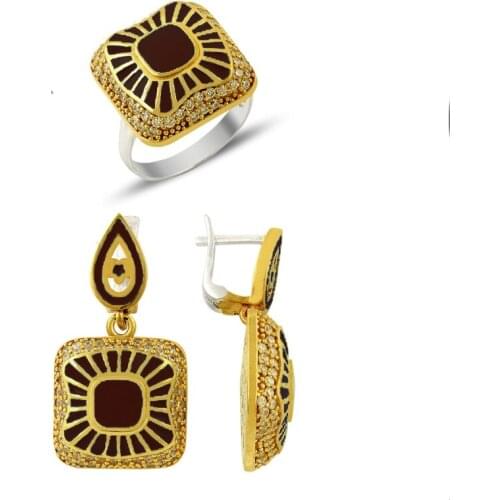 Silver 925 Sterling Enamel Authentic Set