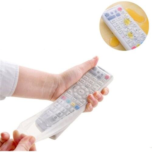 1Pcs Silicone Remote control Cover transparent waterproof TV air conditioner remote control protective cover Storage supplies