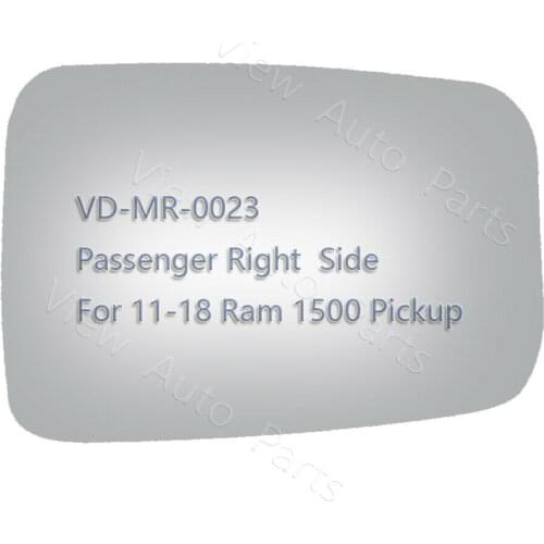 Replace Mirror Glass for 2011-2018 RAM 1500 Passenger Right Side Pickup Truck