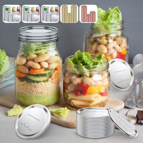 Regular Mouth Canning Lids Tinplate Mason Jar Lids Reusable Jar Lids Airtight Canning Lids With Date Stamp For Regular Mouth Jar