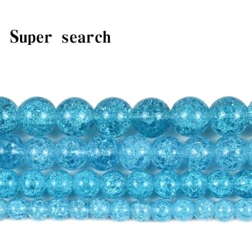 Factory Price Smooth Natural Stone Blue Popcorn Crystal Loose Beads 15 "Strand 6 8 10 12MM Pick Size For DIY Jewelry Making