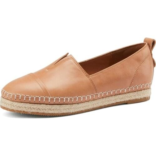 ROYESIC, summer, womens shoes, flat bottom, leisure, natural full leather, straw, retro, leisure, fishermans shoes, handmade