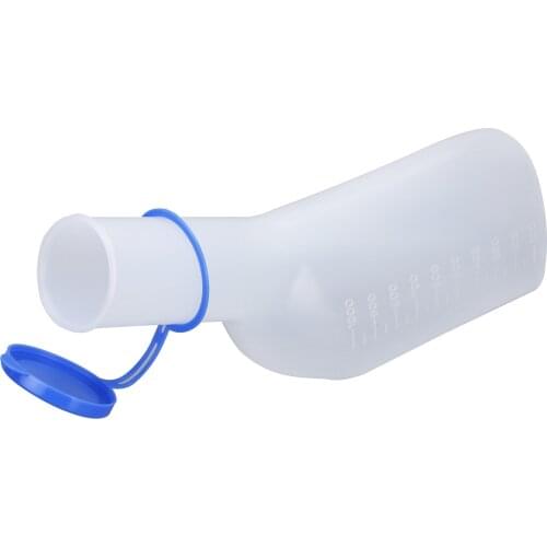 1pc 1000ml Urine Pee Bottle Plastic Handle Urinal Storage Travel Car Toilet Portable Pee Pot With Lid For Men Toilet Supplies