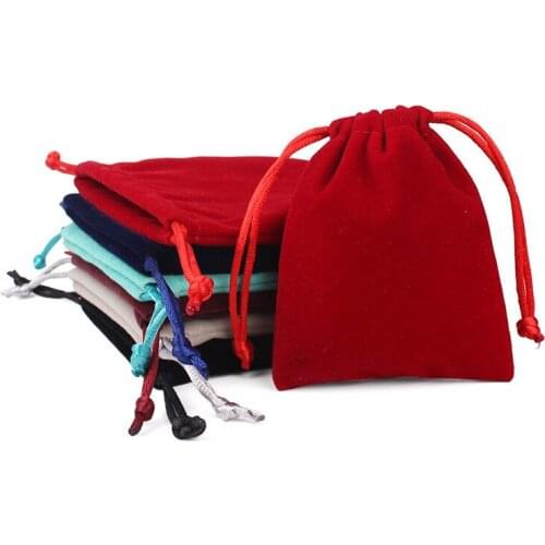 10pcs Velvet Bags Soft Solid Colors Pouches Dust-proof Jewelry Phone Protection Package Drawstring Hot Popular 8x10cm 10x12cm