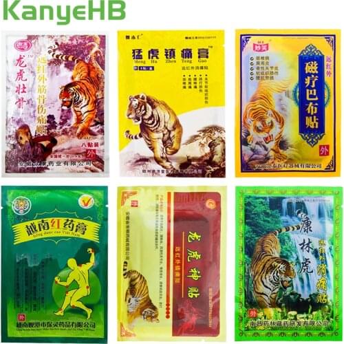 8pcs/bag Of 6 Types Tiger Balm Pain Relief Patch Back Muscle Neck Arthritis 100% Original Chinese Natural Herbal Medical Plaster