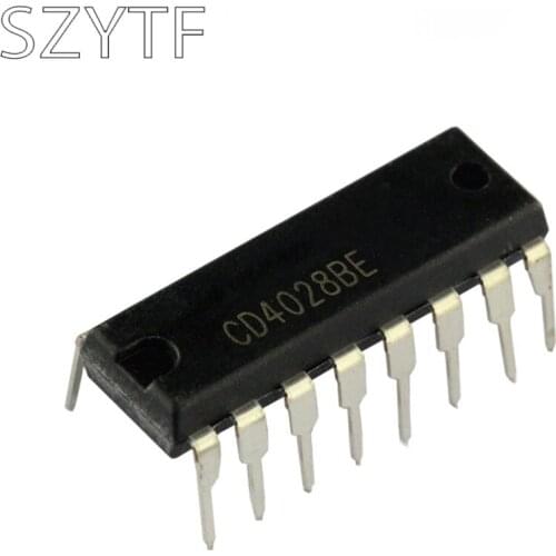 100pcs CD4028BE inline DIP-16 decimal decoder
