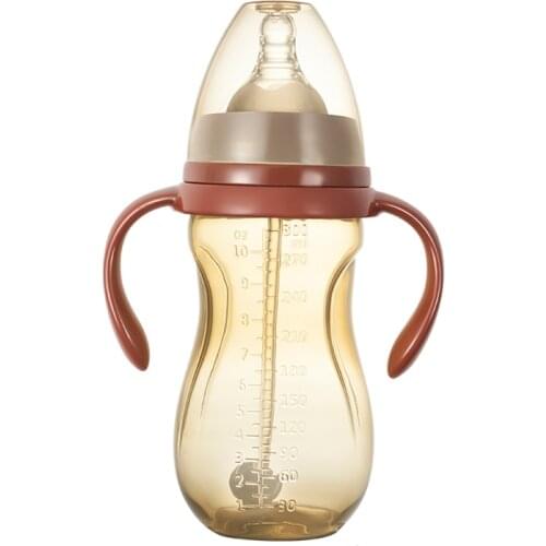 240ml Babys Feeding Bottle Water Bottle for Kids Bpa Free Wide Mouth Gourd Shaped PP Feeding Bottle Sippy Cup 6M-3T Mamadeira