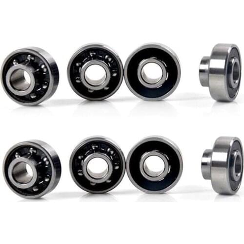 8Pcs High Speed Pro Longboard Skateboar Bearings Cr Mo Steel ABEC-9 608RS Sakting Bearings