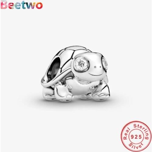 925 Sterling Silver Twinkling Turtle Charm Fit Original Pandora Bracelet Charms Bead DIY Jewelry Berloque