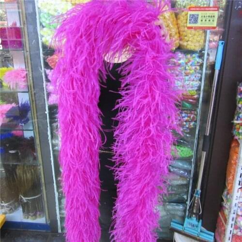 Promotion 10 Layer Fluffy Rose Ostrich Feather Boa Party Accessories Feathers for Crafts Celebration Plumes Plume