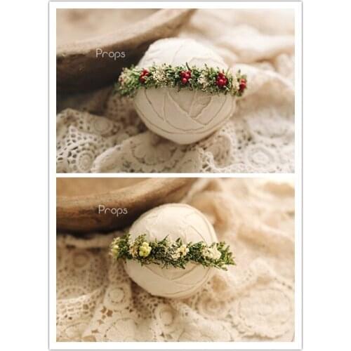 Christmas headwear real flowers series beautiful baby photo hair ornaments newborn photography props headbands