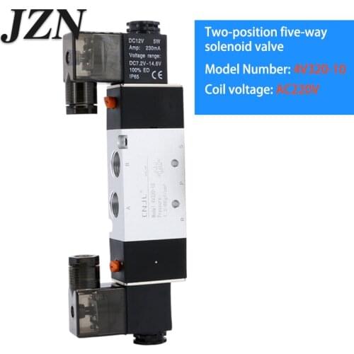 Free shipping ( 1 PCS ) 4V320-10 solenoid pneumatic valve cylinder commutation control double coil two five-way