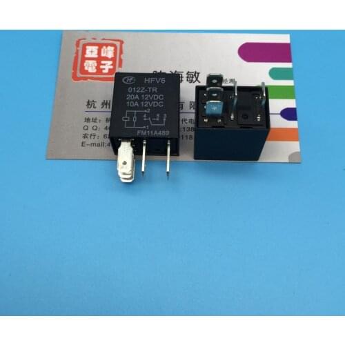 Free shipping lot (5pieces/lot) 100%Original New HF HFV6-012Z-TR HFV6 012Z-TR 5PINS 20A/10A/12VDC Automotive Relays