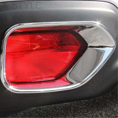 For subaru Outback 2015 2016 ABS Chrome Car rear fog light cover bezel Sequin car styling Accessories 2pcs