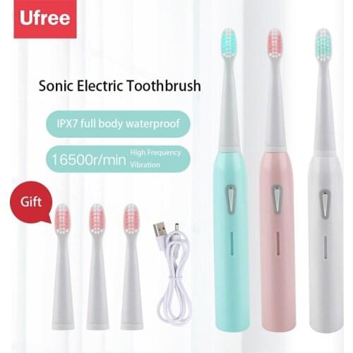 IPX7 Full Body Washing Wave Electric Toothbrush USB Rechargeable Adult Home Travel Brushing Teeth
