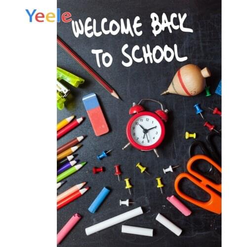 Yeele Welcome Children Back To School Learn Knowledge Photography Background School Supplies Photographic Photo Backdrop Studio