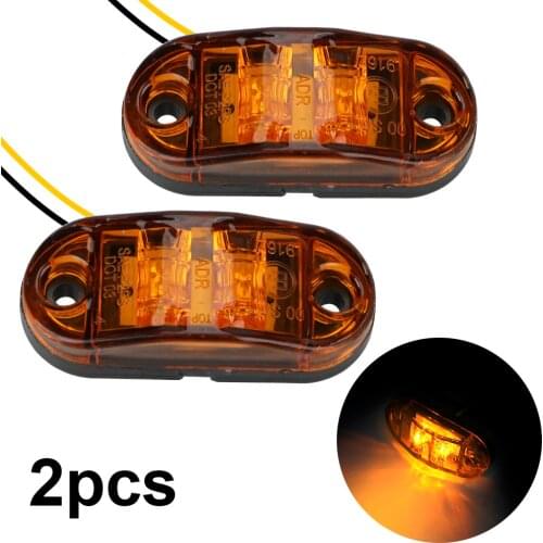 Side Clearance Marker Lamp For Trailer Truck Caravan Red Yellow White LED Side Marker Lamp 1 Pair Warning Lights 12V- 24V