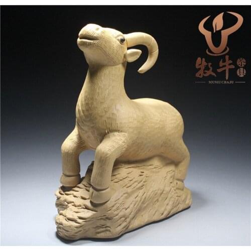 The year of the sheep must Sanyangkaitai Yixing purple sand tea pet sculpture ornaments teapot cup tea set mixed batch
