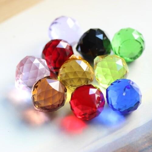 ZHUBI 2PC Crystal Pendant Chandelier 20MM Lampwork Glass Round China Jewelry Beading Crafts Materials To Make Hanging Curtain