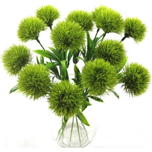 10Pcs Simulation Dandelion Plastic Flowers Artificial Plants Garden Home Decorative Wedding Flower Wall Arrangement Fake Plants