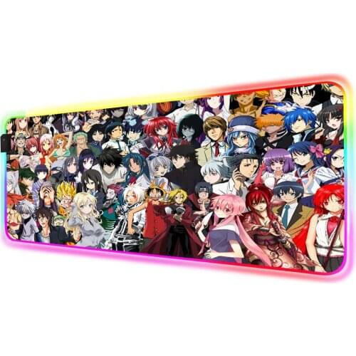 Mousepad RGB Bestseller Anime Party Dear Franxx Mouse Pad LED Gaming Mouse Pad Keyboard Computing Tablet Notebook Anime Desk Mat