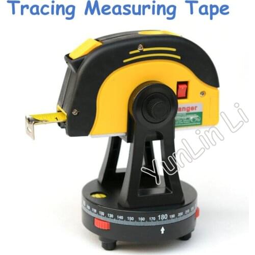 Laser Wire Line Laser Level with 5m*25mm Tracing Measuring Tape Laser level Cross Point Balance Instrument W0374