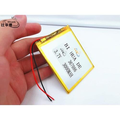 Li-po new battery 367086 3.7V 3000mAh Lithium polymer Battery with Protection Board For Tablet PC U25GT