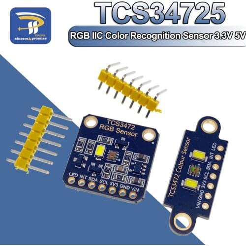 TCS34725 Color Sensor Recognition Module RGB Development Board IIC I2C For Arduino STM32 Two Hole Version