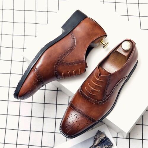 Luxury Business Oxford Leather Shoes Men Breathable Rubber Formal Dress Shoes Male Office Wedding Flats Footwear Mocassin Homme