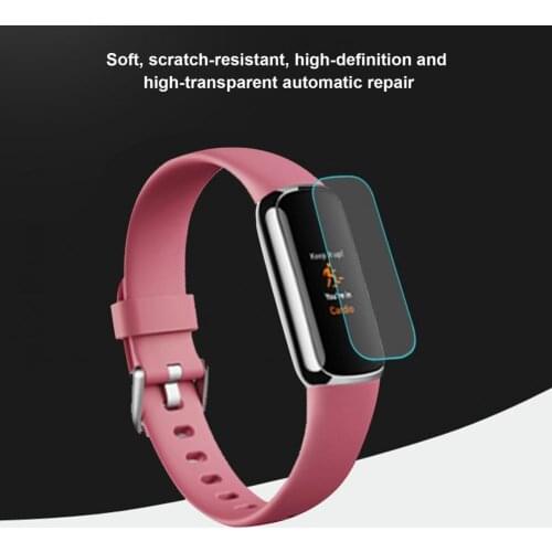 5Pcs Soft TPU Clear Protective Film For Fitbit Luxe Band Smart Wristband Display Screen Protector Cover Smartband Protection