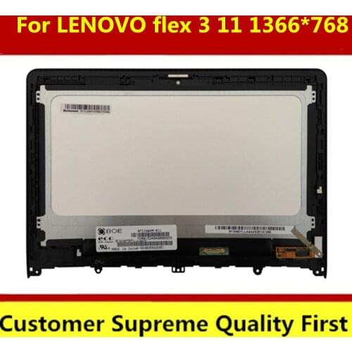 New original For Lenovo Flex 3 11 LCD Touch Screen Digitizer Assembly with Frame BEZEL 1366*768