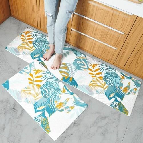 New Modern Soft PVC Door Mat Non-slip Soft Nordic Style Stylish Area Kitchen Rug Carpet Kitchen Rug Delicate Floor